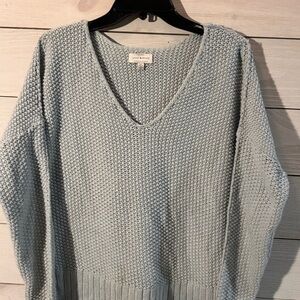 Lucky Brand V-Neck Sweater - Soft Blue small.